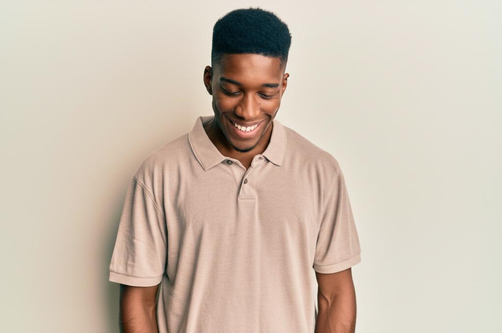 Man looking energetic and happy, perhaps spending time with family or partner