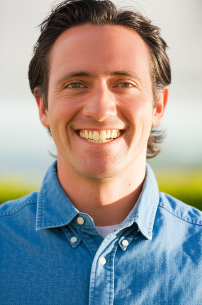 man looking confident and happy